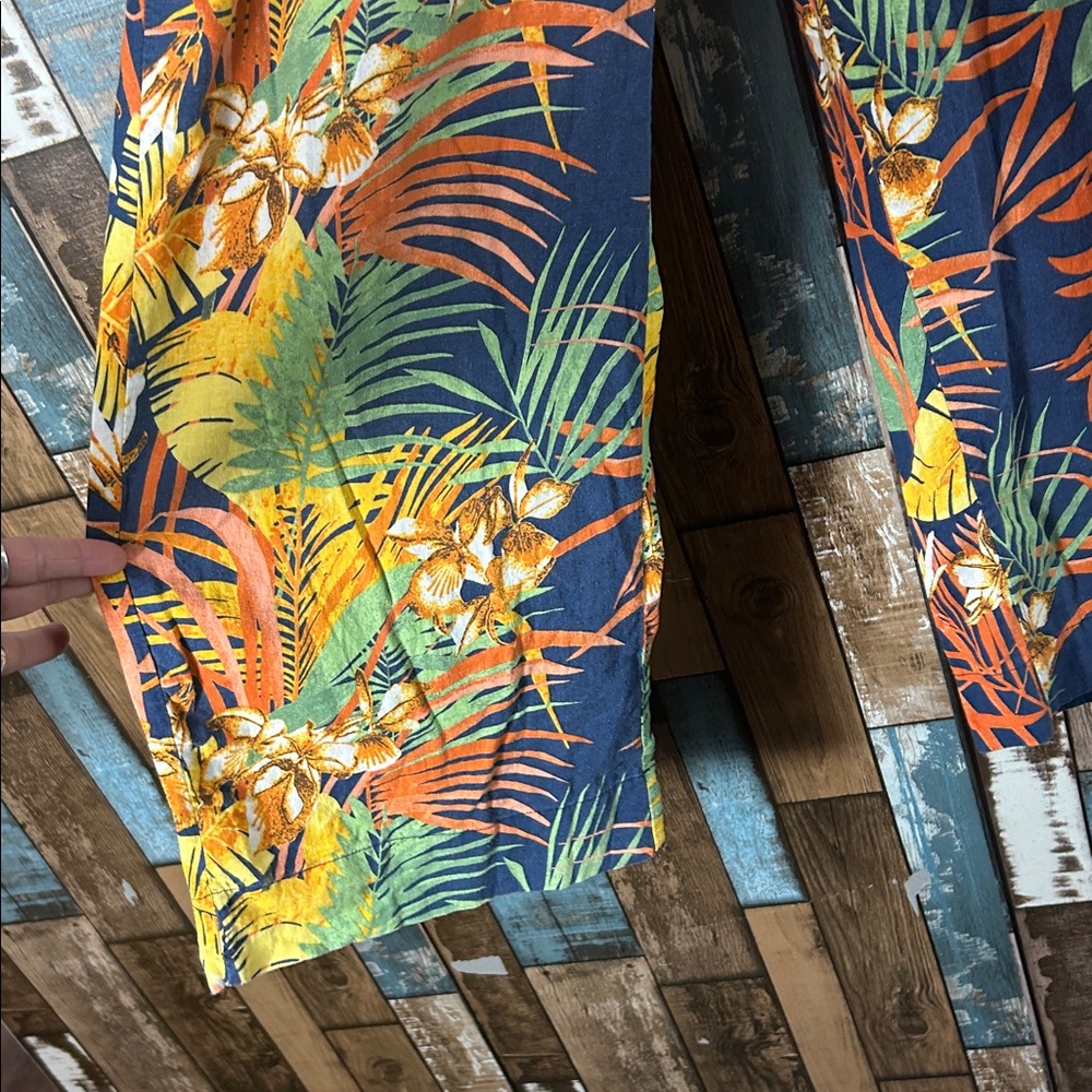 Panama Jack small Multicolor tropical rayon pants - Picture 5 of 14
